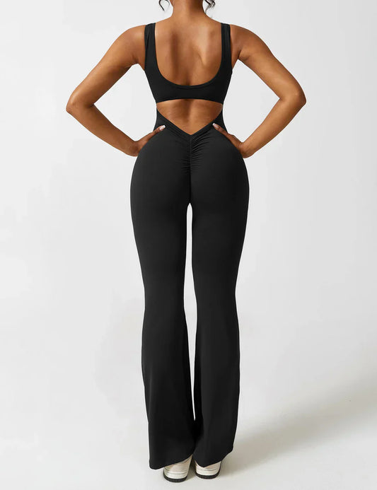 ELAA | Flared Halter Jumpsuit