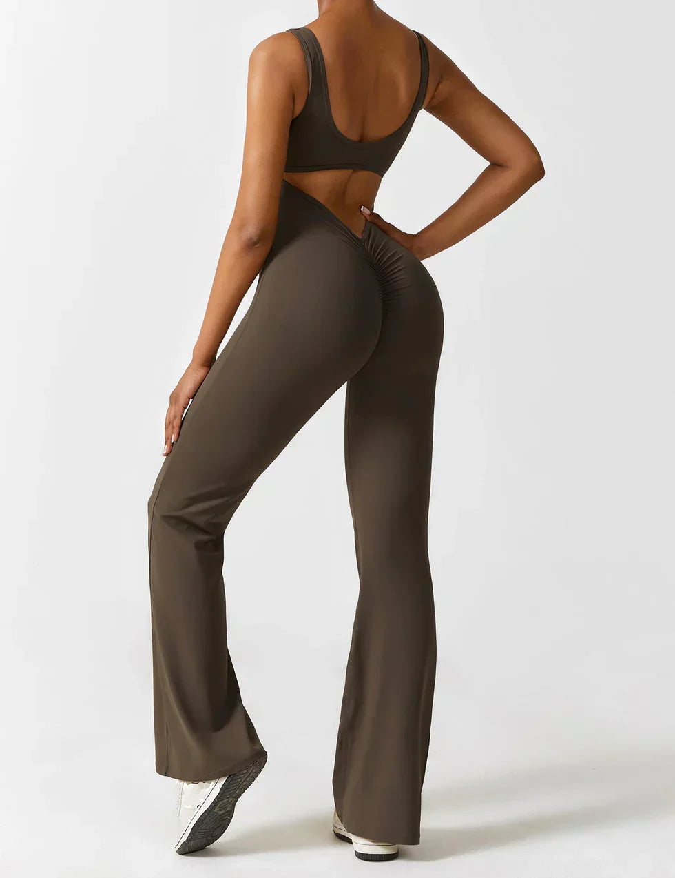 ELAA | Flared Halter Jumpsuit