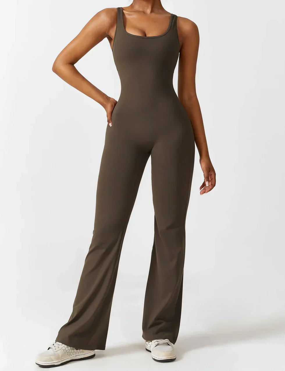 ELAA | Flared Halter Jumpsuit