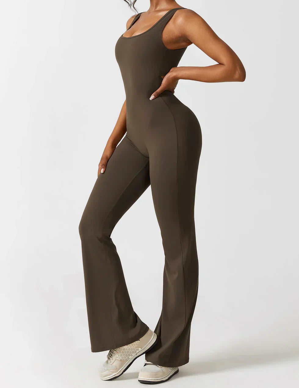 ELAA | Flared Halter Jumpsuit