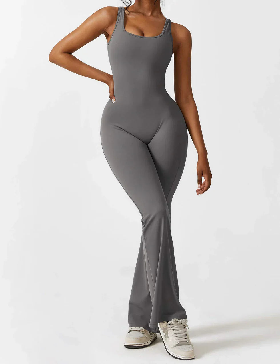 ELAA | Flared Halter Jumpsuit