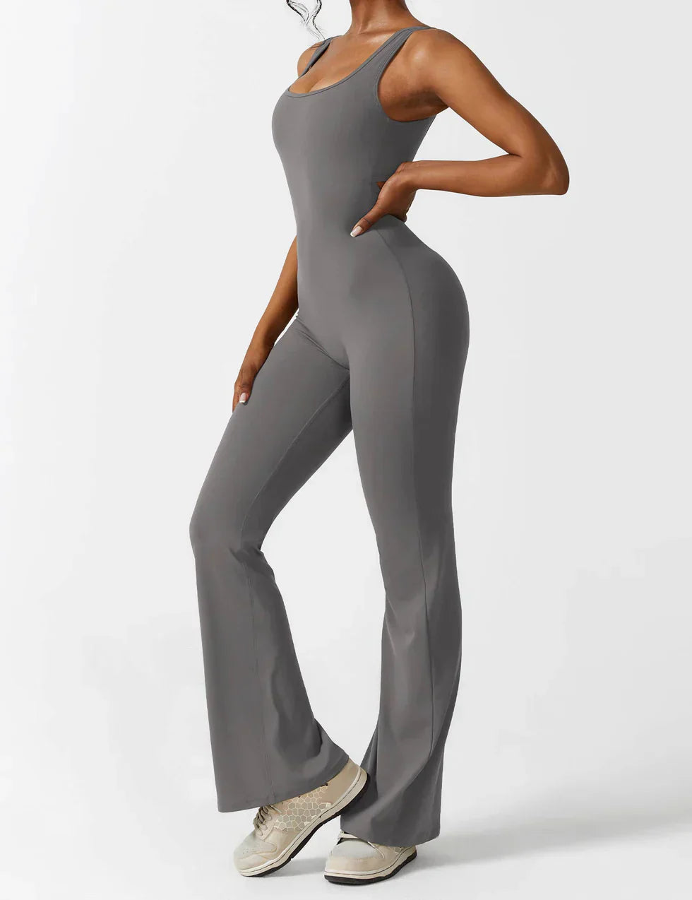 ELAA | Flared Halter Jumpsuit